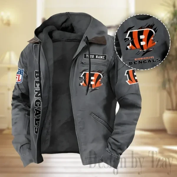 Cincinnati Bengals Men Classic Badge Fleece-Lined Jacket PB306YU