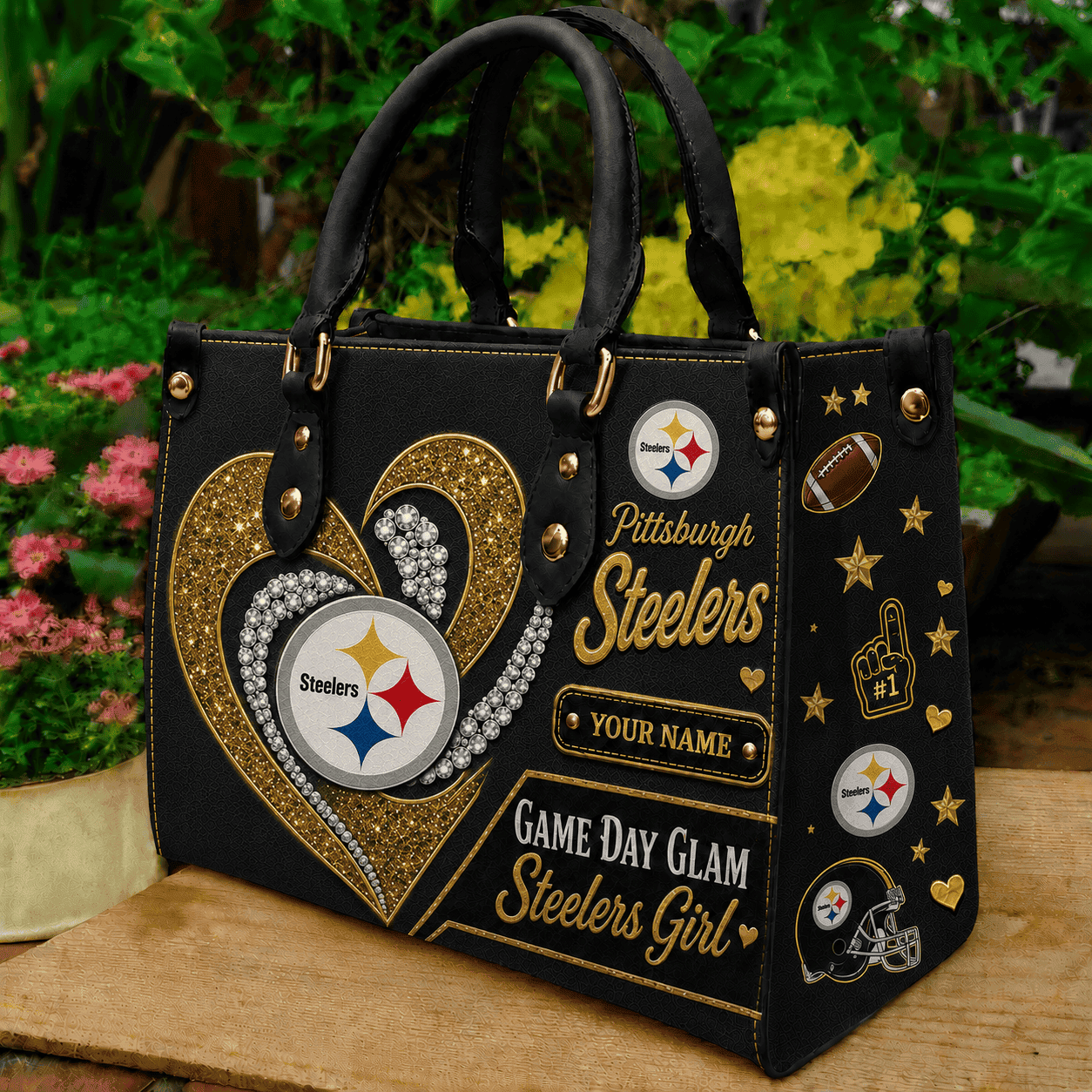 Pittsburgh Steelers NFL Premium Leather Hand Bag Personalized Gift For Fan Men Women - Limited Edition MGF08