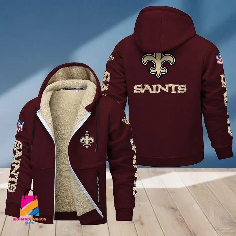 New Orleans Saints Multicolor Thickened Zipper Hoodies PBJA6GC