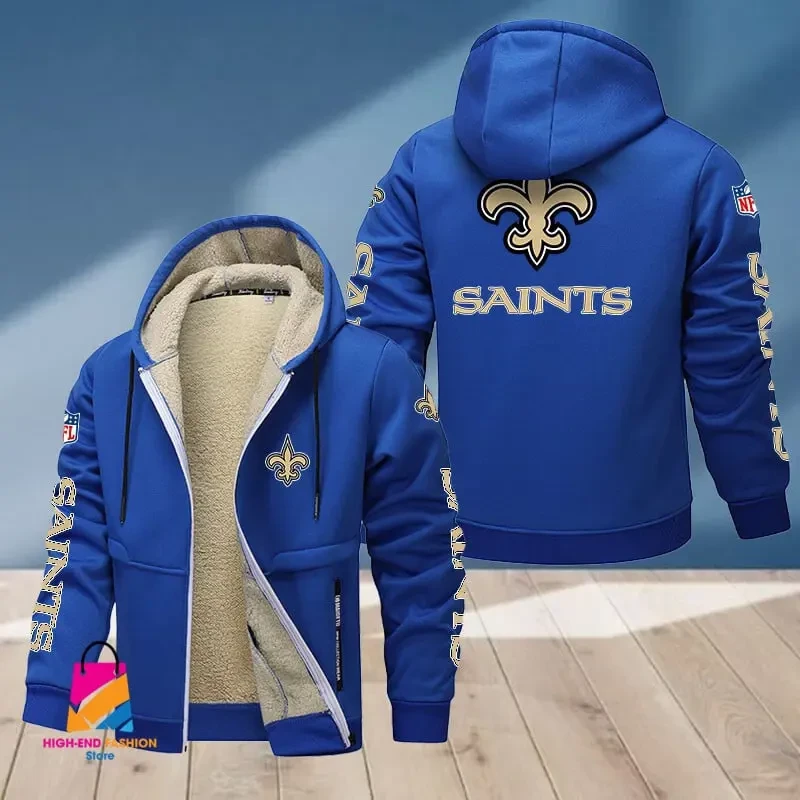 New Orleans Saints Multicolor Thickened Zipper Hoodies PBJA6GC