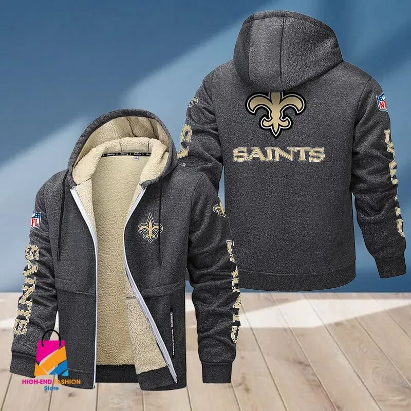 New Orleans Saints Multicolor Thickened Zipper Hoodies PBJA6GC
