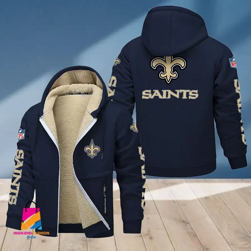 New Orleans Saints Multicolor Thickened Zipper Hoodies PBJA6GC