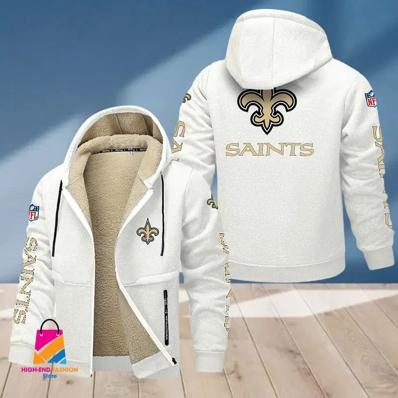 New Orleans Saints Multicolor Thickened Zipper Hoodies PBJA6GC