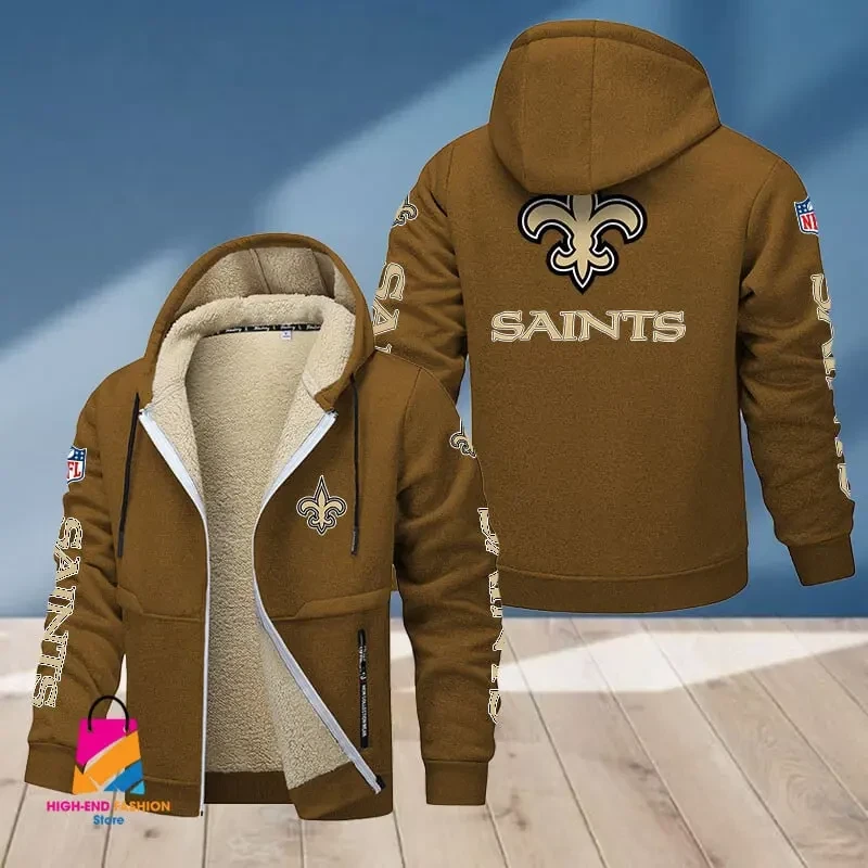 New Orleans Saints Multicolor Thickened Zipper Hoodies PBJA6GC