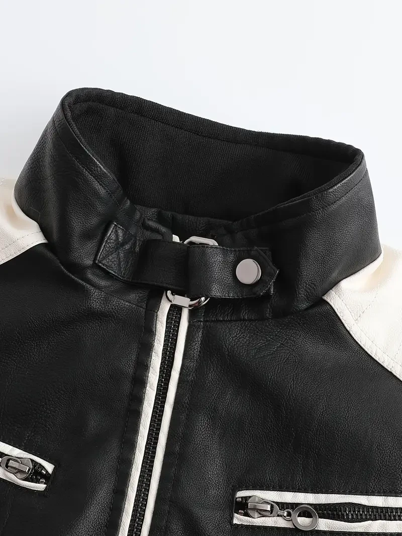 Detroit Lions Stand Collar Leather Jacket PBWN9FO