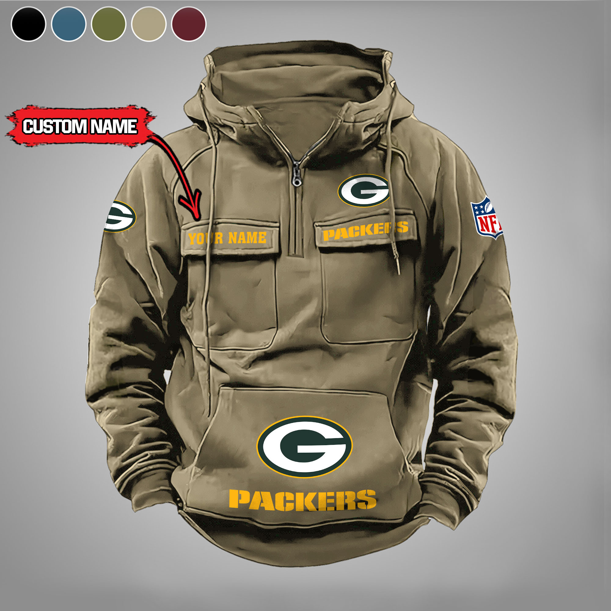 Green Bay Packers Vintage Men Hoodies DV5 PBZW61T