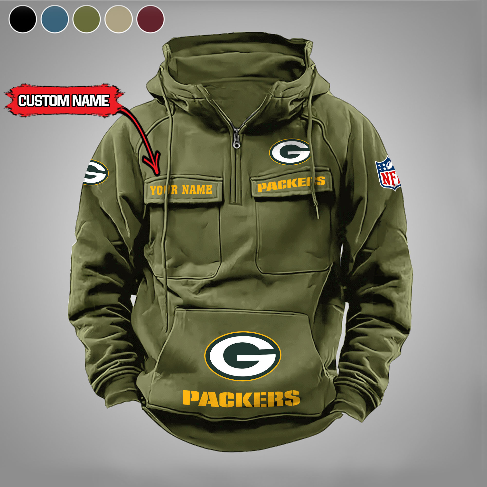 Green Bay Packers Vintage Men Hoodies DV5 PBZW61T