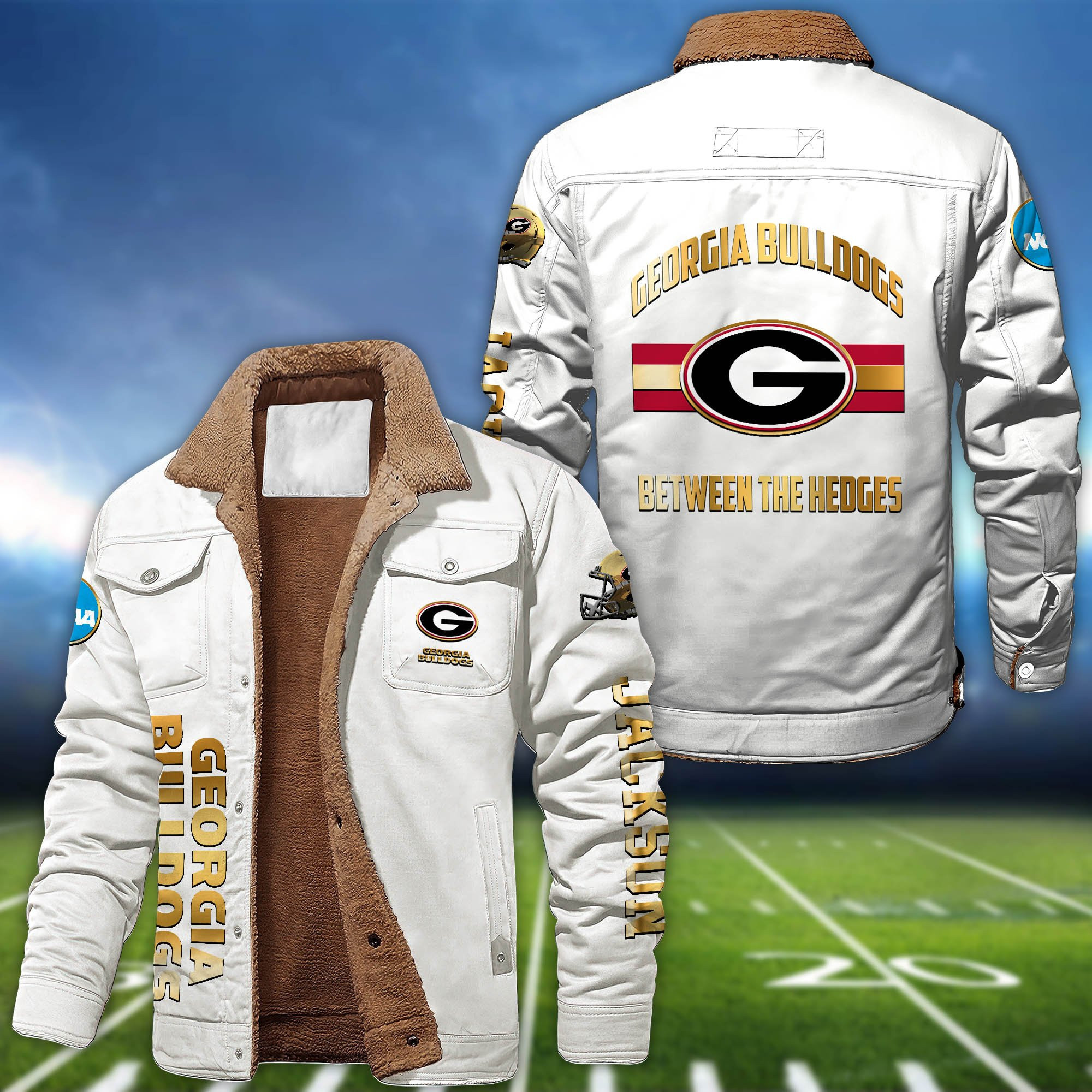 Georgia Bulldogs 2D Fleece Bomber Jacket Personalized Your Name, Sport Jackets, Gifts For Sport Fans PBFJ5P9