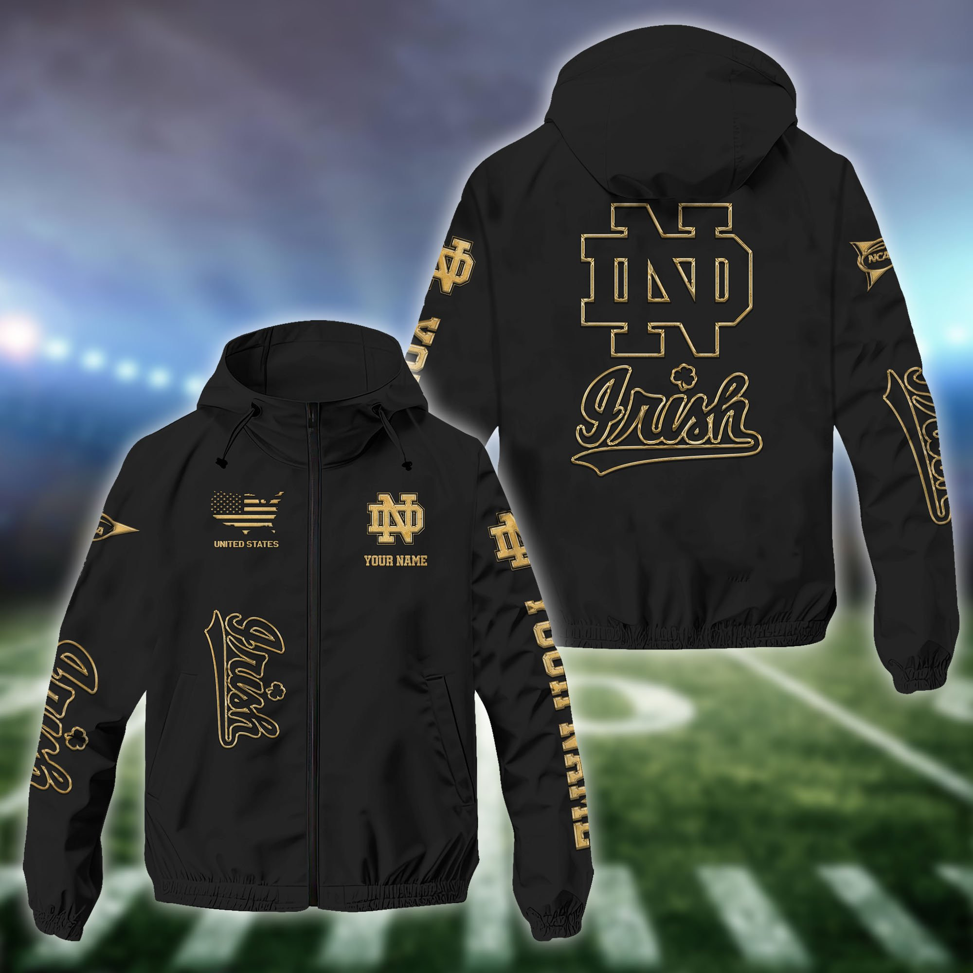 Notre Dame 3D Windbreaker Jacket PBWA0VN