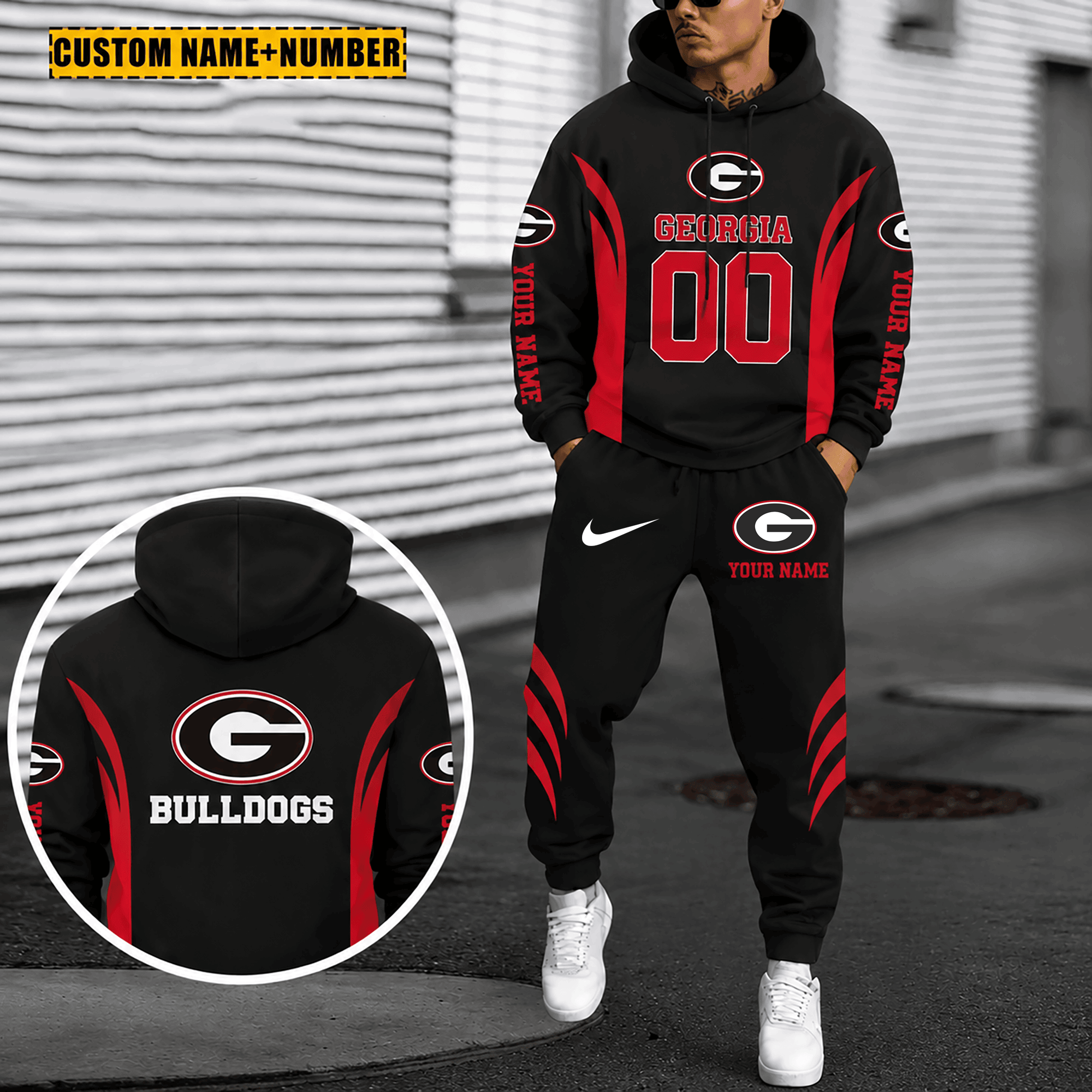Georgia bulldogs Combo Hoodie And Sweatpants Gift For Fan MG111