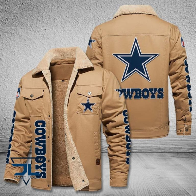 Dallas Cowboys NFL Fleece Leather Jacket PBP576A