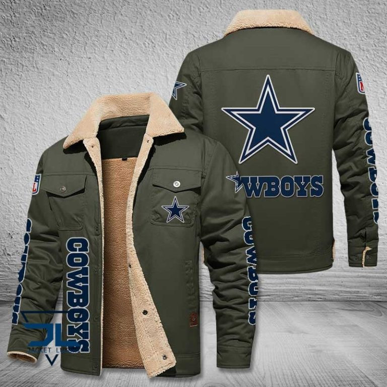 Dallas Cowboys NFL Fleece Leather Jacket PBP576A