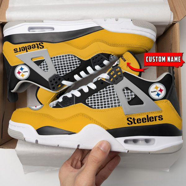 Pittsburgh Steelers Personalized AJ4 Sneaker PB4LYHC