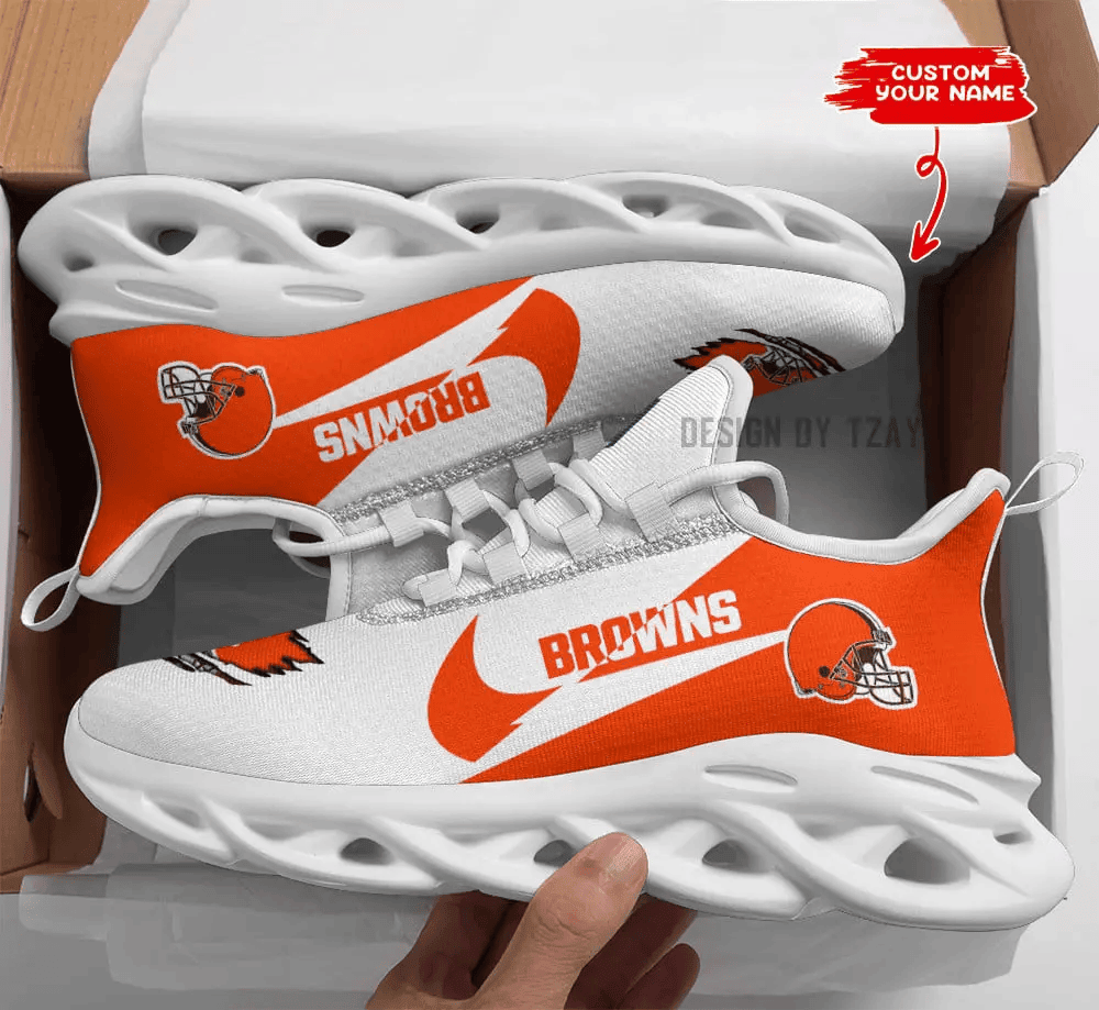 Cleveland Browns Personalized Maxsoul Sneakers PB9ZLIA