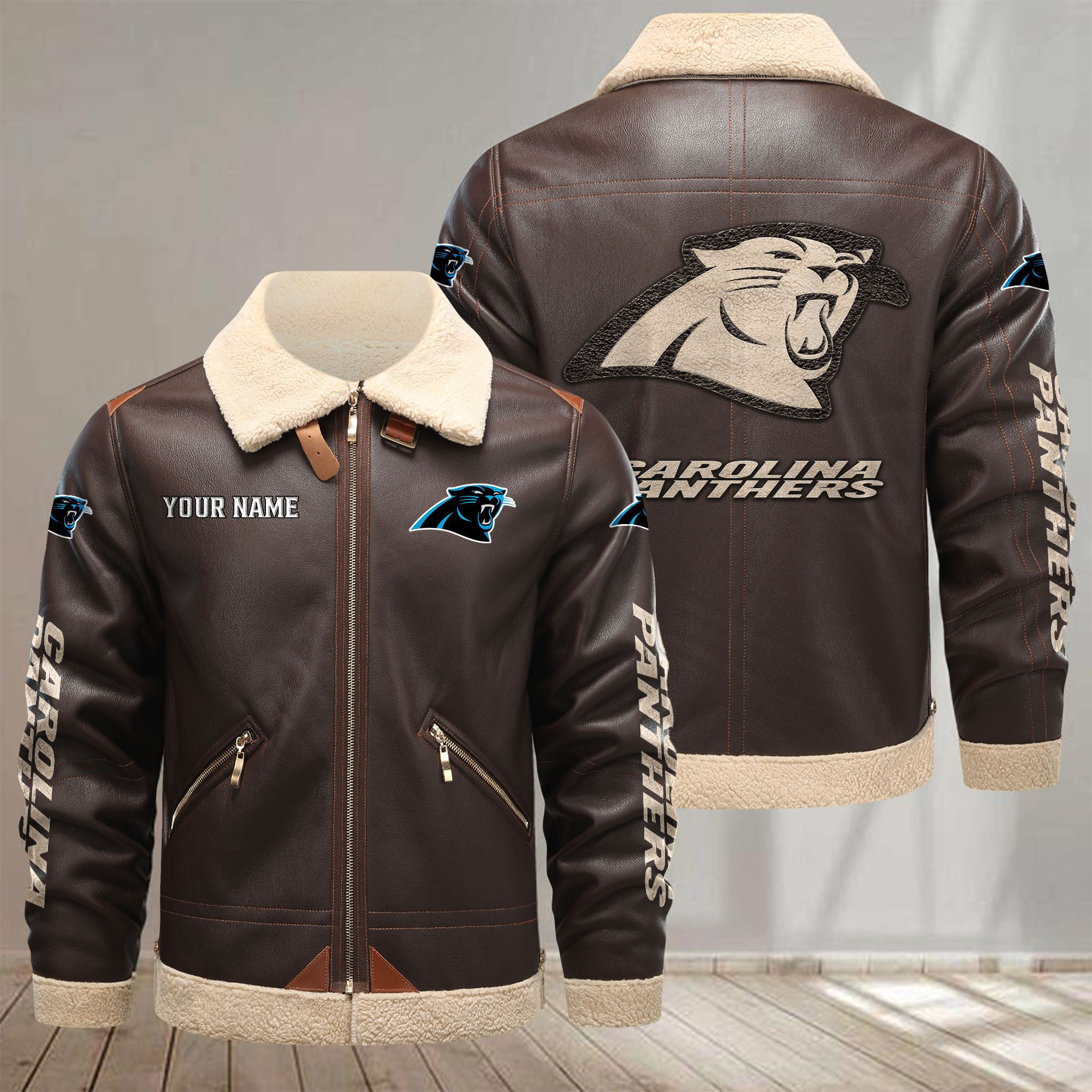 Carolina Panthers Leather Jacket – Premium & Ultra-Thick Leather Jacket PB1DILY