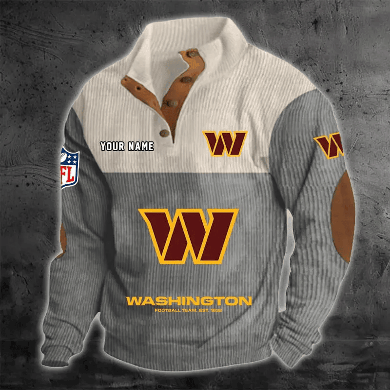 Washington Commanders Color Block Stand Collar Sweatshirt PBDLV3I