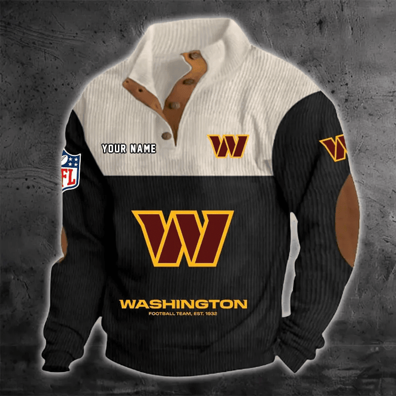 Washington Commanders Color Block Stand Collar Sweatshirt PBDLV3I