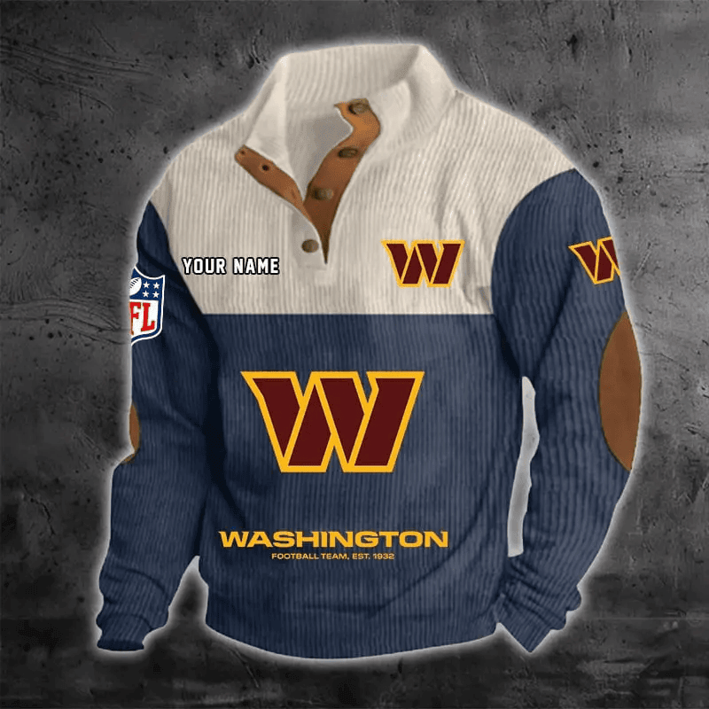 Washington Commanders Color Block Stand Collar Sweatshirt PBDLV3I