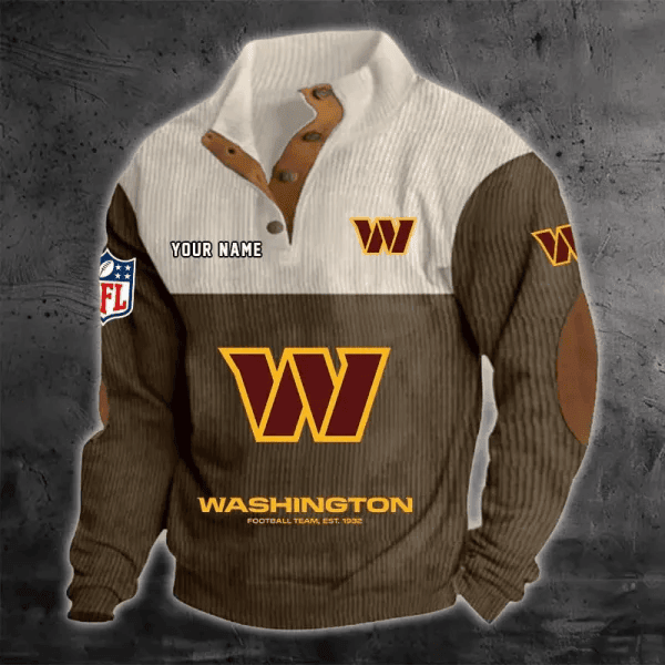 Washington Commanders Color Block Stand Collar Sweatshirt PBDLV3I