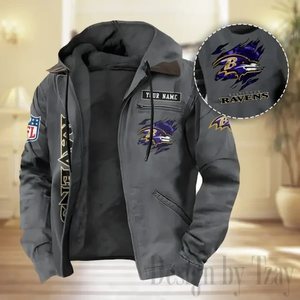 Baltimore Ravens Men Classic Badge Fleece-Lined Jacket PBWM5XD