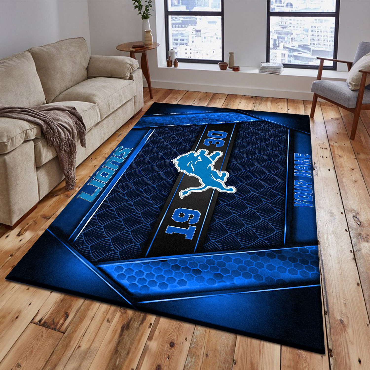 Detroit Lions Area Rug PBH9XGH