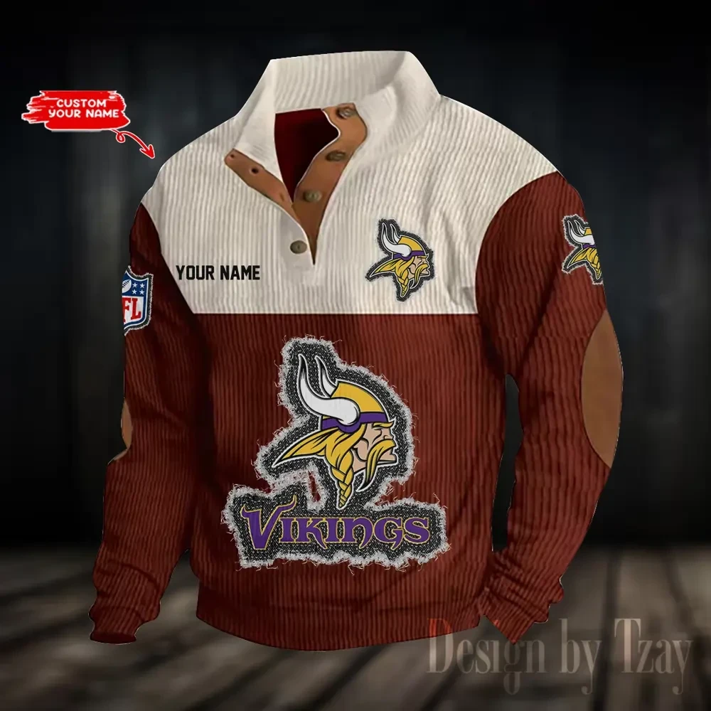 Minnesota Vikings Sports Print Sweatshirt PBRQ9E8