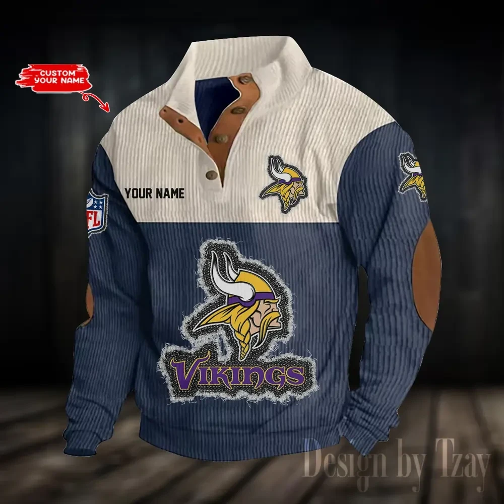 Minnesota Vikings Sports Print Sweatshirt PBRQ9E8