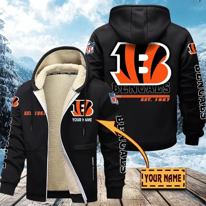 Cincinnati Bengals Zip Up Fur Coat ANZTZH122
