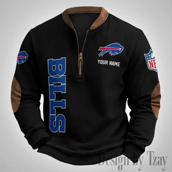 Buffalo Bills Men's Vintage Zipper Stand Collar Sweatshirt PBDRS46