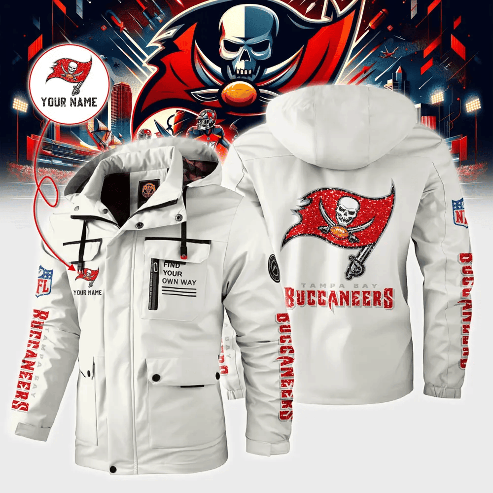 Tampa Bay Buccaneers Personalized Winter Windbreaker Jacket ANZWWJ030