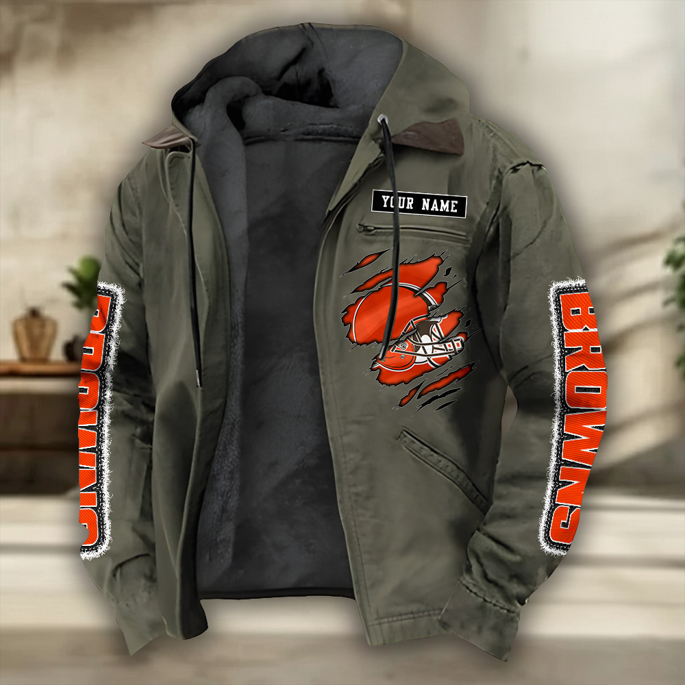 Cleveland Browns Heavyweight Hooded Jacket SPTPJH265