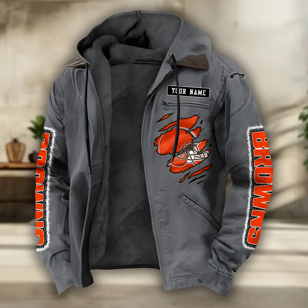 Cleveland Browns Heavyweight Hooded Jacket PBIFF36