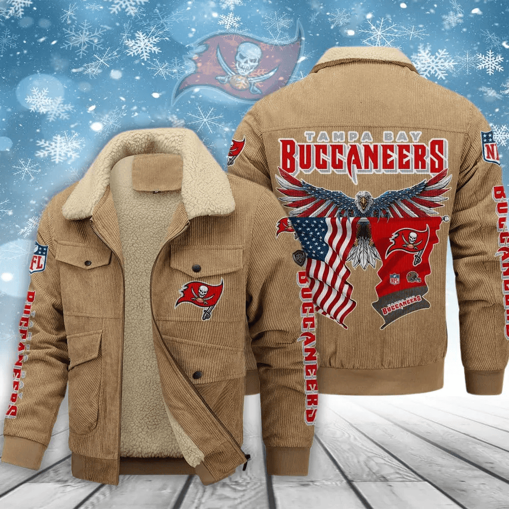 Tampa Bay Buccaneers Men’s Thickened Corduroy Jacket ( SIZE M - 8 XL ) PB3DBLG