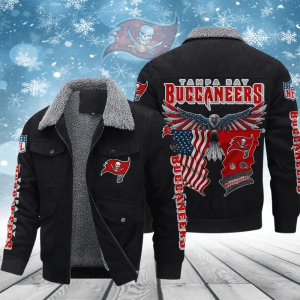 Tampa Bay Buccaneers Men’s Thickened Corduroy Jacket ( SIZE M - 8 XL ) PB3DBLG