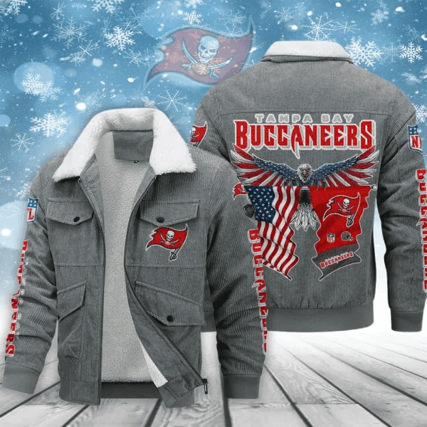 Tampa Bay Buccaneers Men’s Thickened Corduroy Jacket ( SIZE M - 8 XL ) PB3DBLG