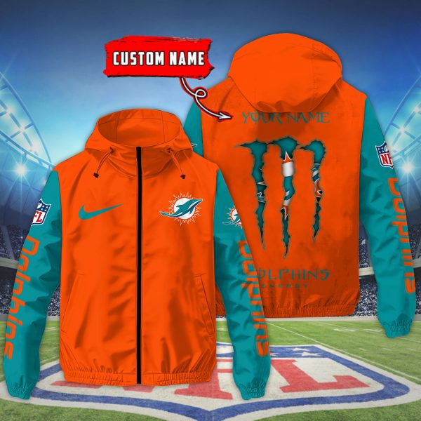 Miami Dolphins Custom Windbreaker Outdoor Jacket Sport Fan Gift PBX4MNS