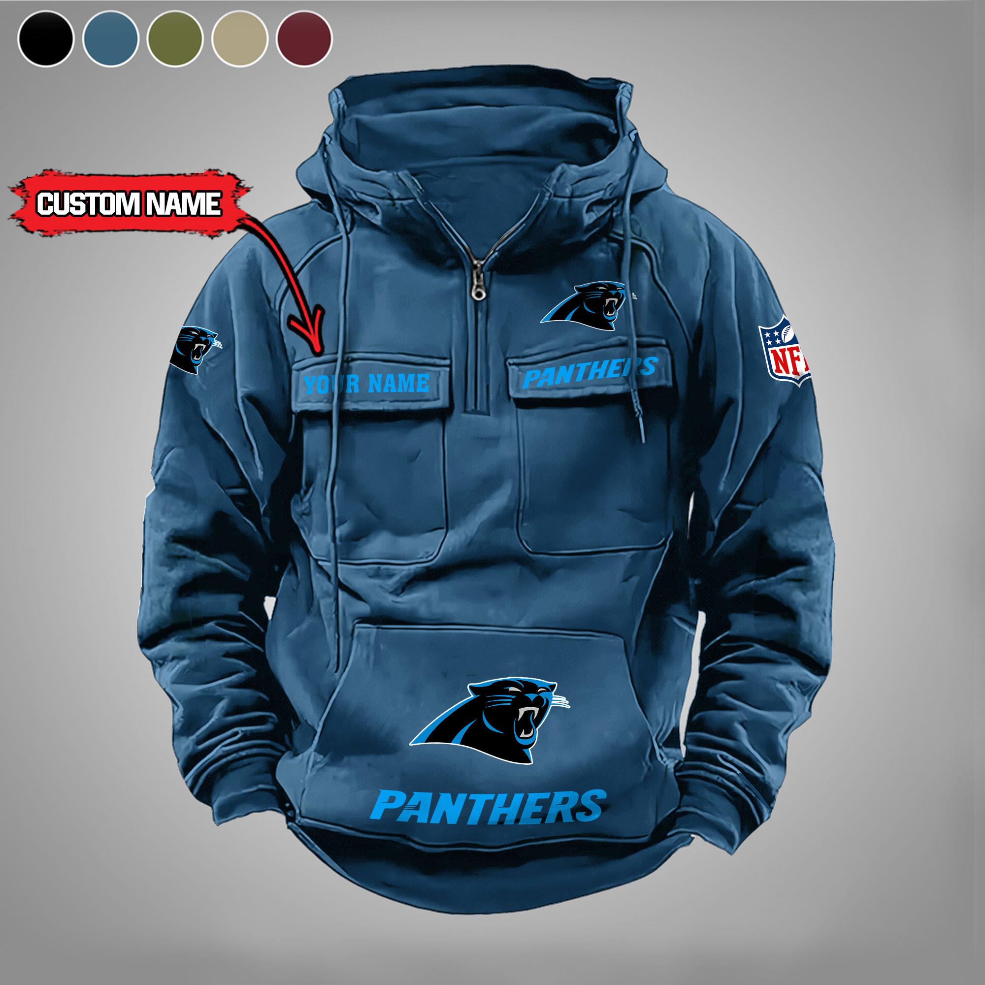 Carolina Panthers Vintage Men Hoodie PB3VN5F