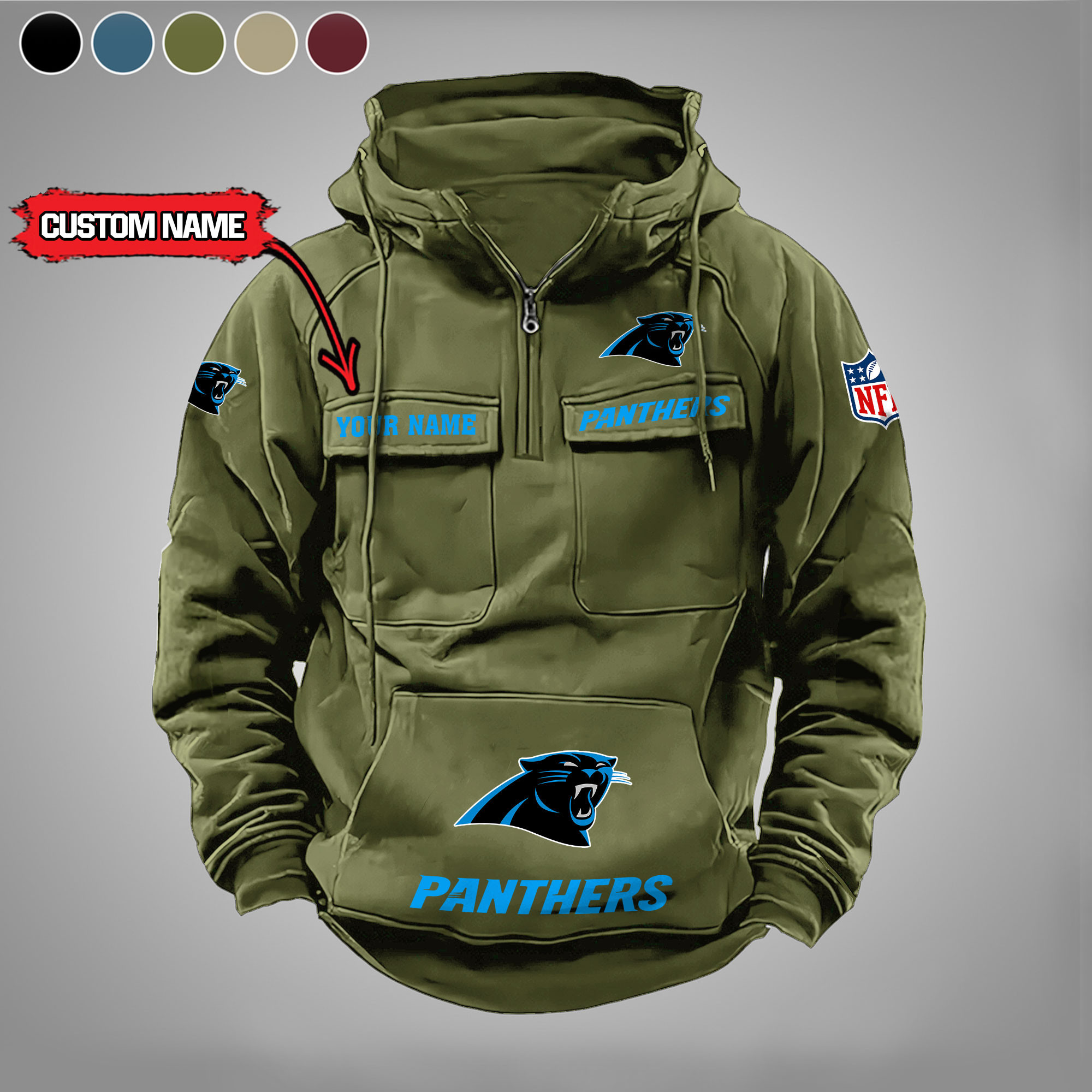 Carolina Panthers Vintage Men Hoodie PB3VN5F