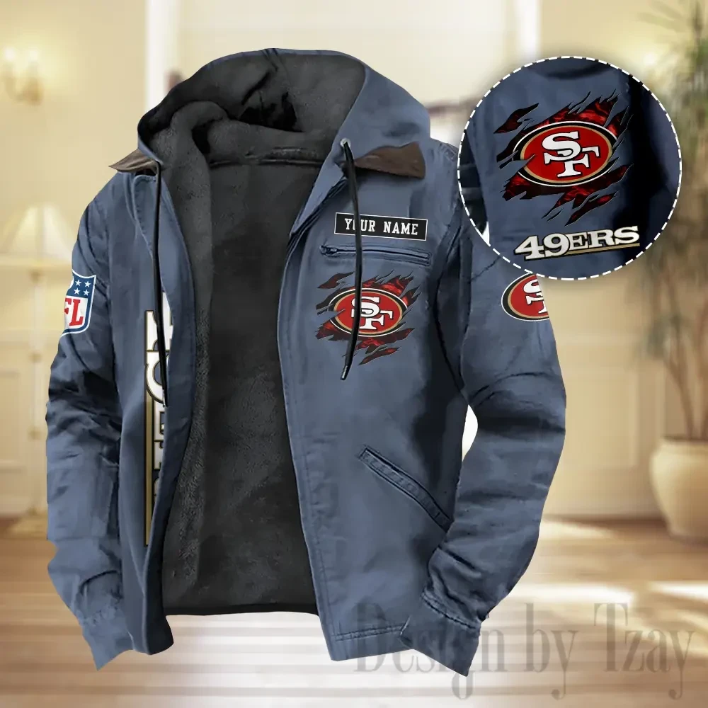 San Francisco 49ers Men Classic Badge Fleece-Lined Jacket PBR8Q13