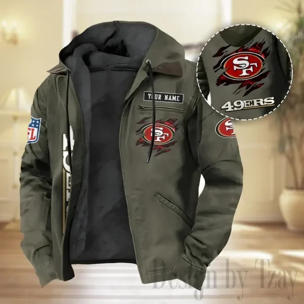 San Francisco 49ers Men Classic Badge Fleece-Lined Jacket PBR8Q13