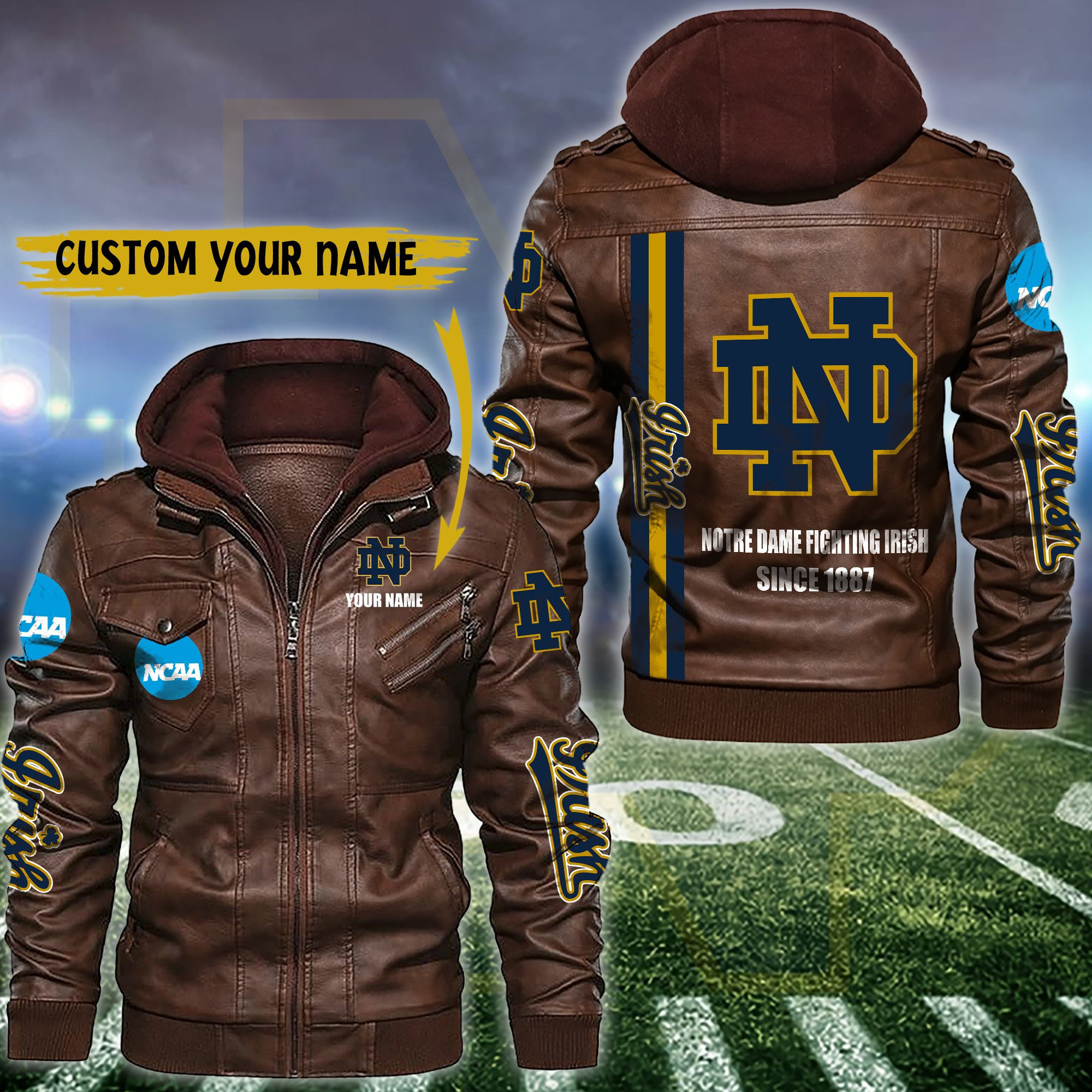 Notre Dame Leather Jacket ZPL12