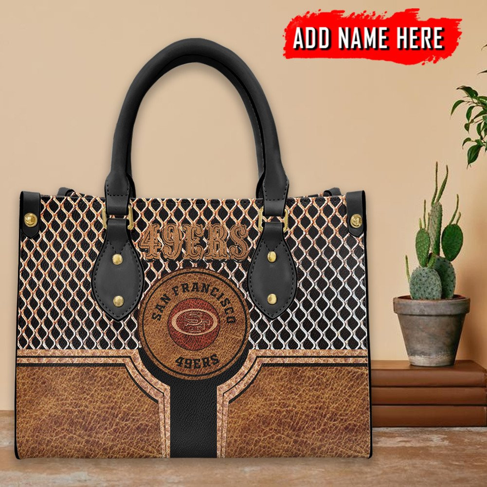 San Francisco 49ers Personalized Leather Hand Bag PBR1QR8