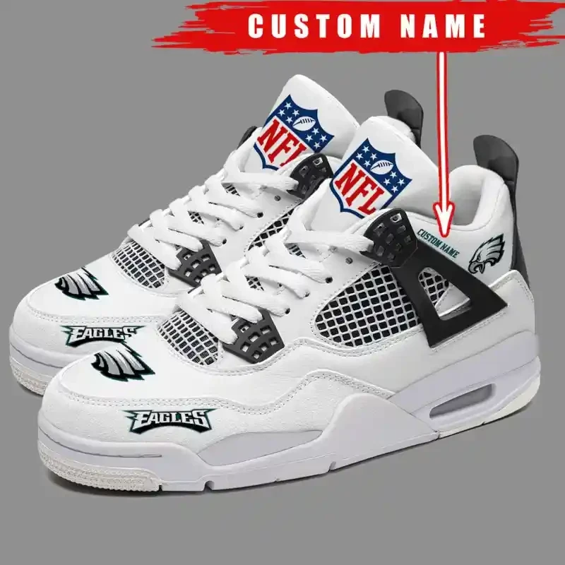 Philadelphia Eagles Personalized AJ4 Sneaker BG3533V