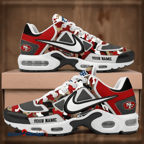 San Francisco 49ers Custom Camo Print Athletic T-N Sneakers SPTTNSHOES126