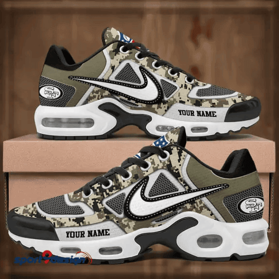 San Francisco 49ers Custom Camo Print Athletic T-N Sneakers PB9NMCL