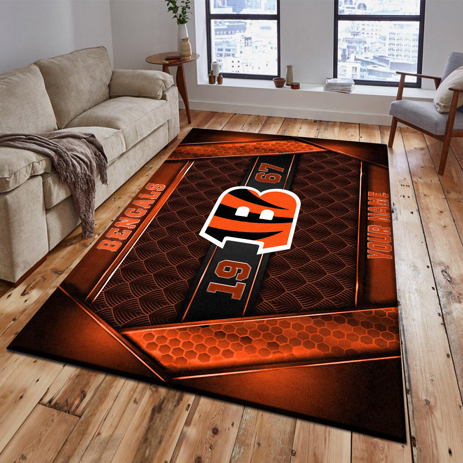Cincinnati Bengals Area Rug PBBC6NN