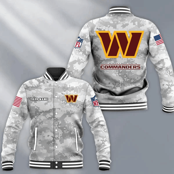 NFL Washington Commanders Button Baseball Jacket PB67IDP