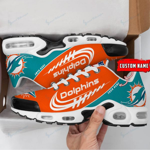 Miami Dolphins Personalized Plus T-N Youth Sneakers PBKCPZ4
