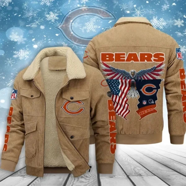 Chicago Bears Men’s Thickened Corduroy Jacket PBPHD8R