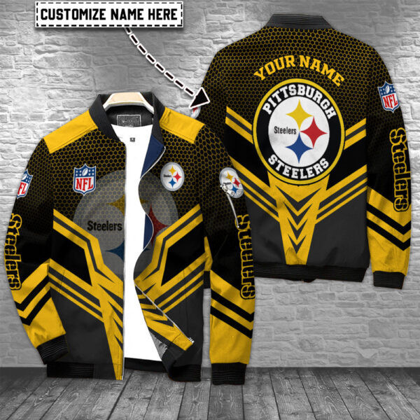 Pittsburgh Steelers Personalized Bomber Jacket PBN0MUD